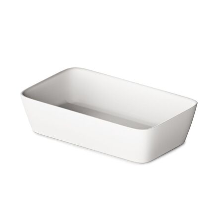 Умивальник накладний PAA Quadro On, без переливу, литий камінь, 55,5 х33, 5, Glossy Alpine White (IQUAON_00)