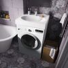 Умивальник над пральною машиною PAA Claro Mini, литий камінь, 60х50, Glossy Alpine White ((KICLAMISIF_00)
