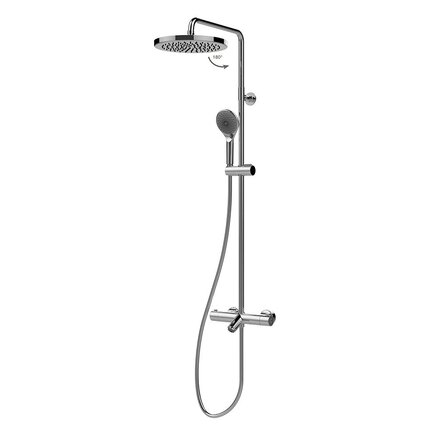 Душова система BOSSINI Elios Shower з термостатом, з круглим верхнім душем, хром (L10402001030008)