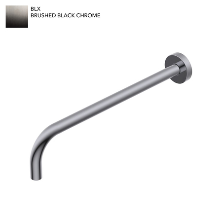Тримач верхнього душу Ritmonio L=350mm, горизонтальний, круглий, Brushed Black Chrome (Q0BA6068BLX)