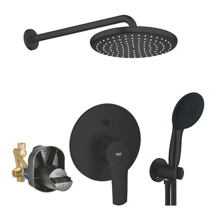 Набір для комплектації душу Grohe Eurosmart із Tempesta 250, чорний матовий (UA26415SC8)