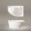 Ванна зі штучного каменю PAA Tre A, кутова ліва, панель маленька A, 150х100, Glossy Alpine White (VATRE_A_00-PATREM_00)