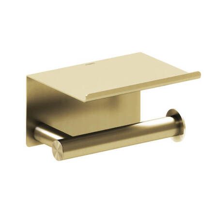 Тримач туалетного паперу з поличкою Cosmic Architect, BRUSHED GOLD PVD (WJC235A0059040)