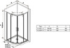 Ravak Душова кабіна BLSCP4-90 Transparent X3BM70C00Z1