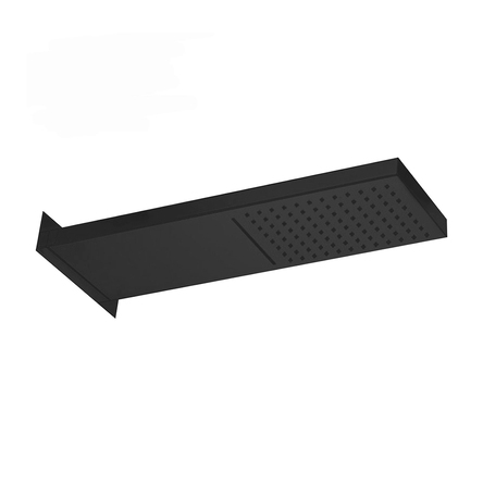 Верхній душ Paffoni CASCADE 530x160 мм, чорний матовий (ZSOF099NO)