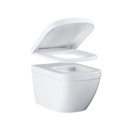 Унітаз підвісний Grohe EuroCeramic 54 з кришкою-сидінням Softclose, білий (39328000/39330001)