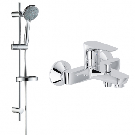 Imprese MODUS набір душовий (2 в 1) змішувач для ванни f03208201SR, душовий гарнітур t03800101SR - f04008201MD