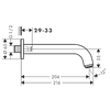 Hansgrohe VERNIS BLEND вилив 20,4см, чорний матовий - 71420670