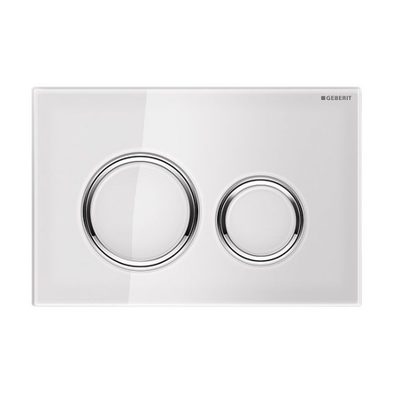 Geberit Sigma21 Змивна клавіша підвійний змив: скло біле - 115.884.SI.1
