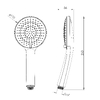 Imprese Душ ручний LSR-110R, 110 мм, 3 режими, дисковий перемикач, хром - f03600101AO