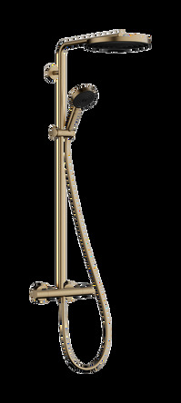Hansgrohe PULSIFY S PURO Showerpipe душова система 260 з термостатом, колір шліфованна бронза - 24237140