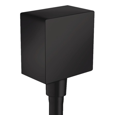 Hansgrohe FixFit Шлангове під`єднання Square з клапаном зворотного струму, колір покриття чорний матовий - 26455670