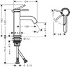 Hansgrohe TECTURIS S змішувач для умивальника 80, одноважільний, CoolStart, колір чорний - 73301670
