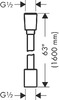 Hansgrohe DESIGNFLEX шланг для душу 1600 мм, колір шліфований чорний хром - 28260340