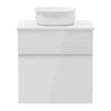 Imprese BLATNA тумба 60см подвесная, со столешницей, 2 ящика, белая - f3208W(1)