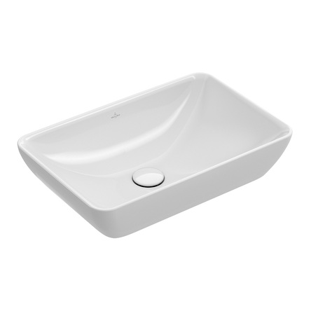 Villeroy&Boch VENTICELLO раковина для встановлення на стільницю 55*36см, без відвернення під змішувач, з переливом, колір White Alpin Cera - 411355R1