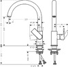 Hansgrohe VERNIS SHAPE змішувач для кухні, чорний матовий - 71871670