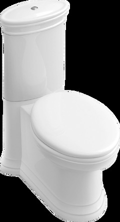 Villeroy&Boch AMADEA унитаз напольный, горизонт выпуск, 36,5*70cм, белый альпин CeramicPlus - 769510R1