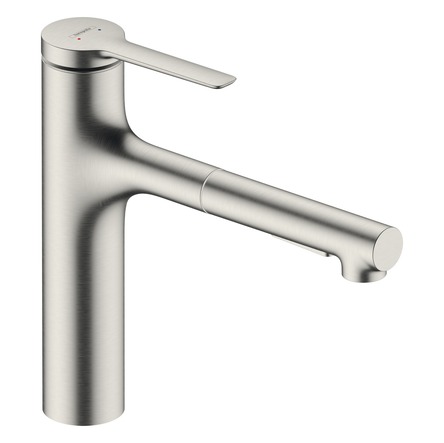 Hansgrohe ZESIS M33 змішувач для кухні 160, 2jet ,з висувним виливом, Sbox lite ,нержав сталь - 74804800