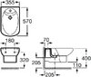 Roca DAMA SENSO біде підвісне з кришкою - A357515000+A806510004