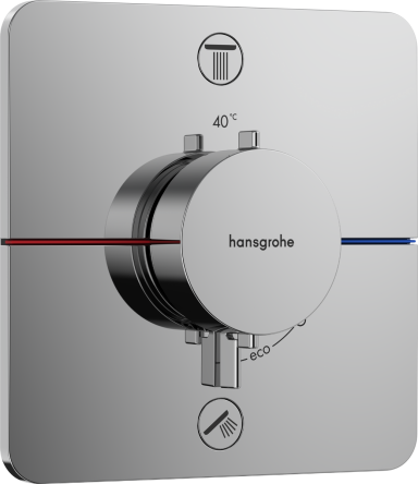 Hansgrohe SHOWER SELECT COMFORT Q термостат для 2х потребителей, СМ, цвет хром - 15583000