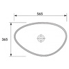 Cersanit Раковина MODUO 55см на стільницю, асиметрична - K116-052