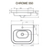 Ravak Раковина CHROME 550 - XJG01155000