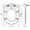 Ravak Сидіння WC UNI CHROME SLIM д/унітазу WC UNI CHROME, дюропласт, пов. пад. - X01550