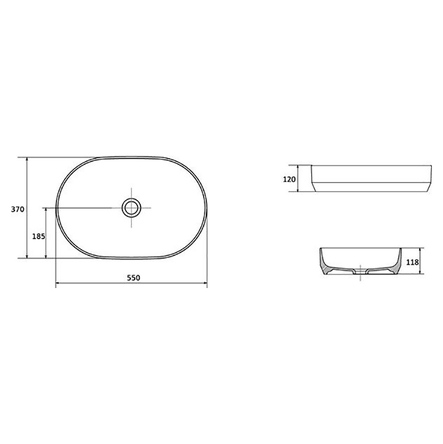 Ravak Раковина ZETA SLIM 550 - GPXRC00011