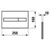 Laufen Кнопка змиву AW1 д/інсталяцій, 3/6л, хром - H8956610040001
