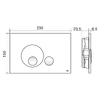 OLI Кнопка змиву GLOBE 3/6 soft-touch, сіра (152953) - 152953