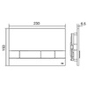 OLI Кнопка змиву NARROW 3/6 soft-touch, чорна - 152942