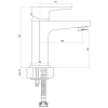Cersanit Змішувач VIGO раковина гідрозатвір CLICK-CLACK хром - S951-146
