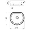 Ravak Раковина MOON 1С, 40х35,5 см, з відварами без переливу - XJN01300001