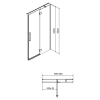 Cersanit Душ двері CREA 90х200, розпашні, правосторонні, скло прозоре - S159-006