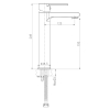 Cersanit Змішувач BRASCO раковина високий CLICK-CLACK пластік - S951-366