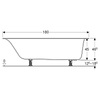Geberit Ванна прямокутна з ніжками Soana Slim rim 180x80 554.015.01.1