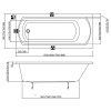 Ravak Комплект ванна акрил DOMINO 2 180х80 + сифон д/ванни SIMPLEX (285357)