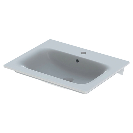 Geberit Раковина SELNOVA SQUARE 60 см, slim rim, з/о, вбудована в стільницю - 500.994.00.1