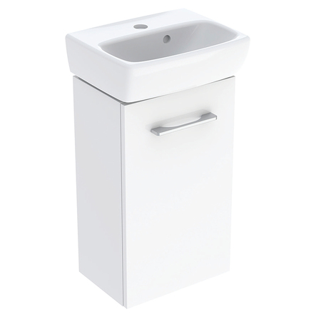 Geberit Раковина SELNOVA SQUARE 36см, з/о + шафка 1 дверцята, білий глянець - 502.742.00.1