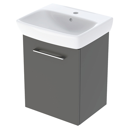 Geberit Раковина SELNOVA SQUARE 50см, з/о + шафка 1 дверцята, лава - 502.751.00.1