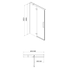 Cersanit Душ двері CREA 90х200, розпашні, лівосторонні, скло прозоре - S159-005