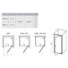 Ravak Душ. двері PDOP 1-90 transparent, проф. сатін, скло - 03G70U00Z1