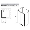 Ravak душова кабіна MSDPS 120/90 L, transparent, Профіль полір. алюм. - 0WLG7C00Z1