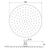 Ravak Верхній душ SLIM CHROME, 30 см, круглий (984.00) - X07P336