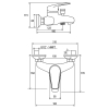 Ravak Змішувач NEO д/ванни без лійки 150 мм (NO 022.00/150) - X070017