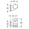 Grohe Тримач д/лійки TEMPESTA, настінний, регульований, хром - "27595001"
