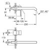Grohe Верхня частина змішувача ESSENCE, раковина, д/23571, 32635, 2 отв, чорний матовий - "29193KF1"
