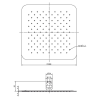 Ravak Верхній душ SLIM CHROME, 30 см, квадратний (982.00) - X07P016