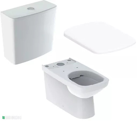 Geberit Компакт з кришкою soft-close Selnova Square 489 Rimfree - 500.266.01.1+500.489.01.7+500.336.01.1